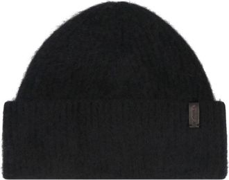 Vince Accessoires, Dames, Zwart, ONE Size, Kasjmier, Brushed Cashmere Beanie