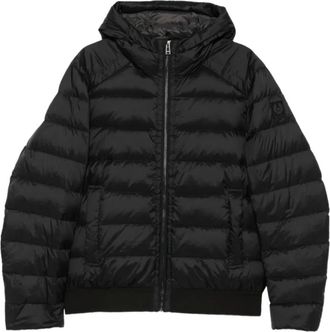 Belstaff Gewatteerd jack met capuchon - Heren - Jassen - Zwart - Maat: L Zijde