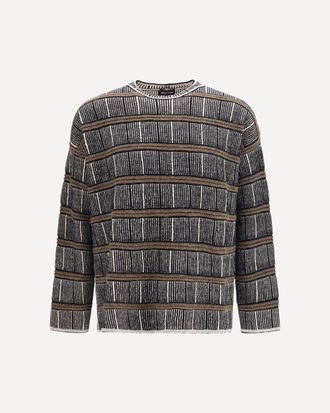 Giorgio Armani Oversized ribbed Sweater in silk and virgin wool blend Male 50
