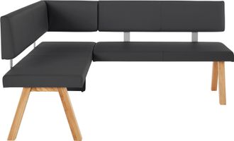 HOME AFFAIRE Eckbank »Rio« Massivholz in Eiche geölt, Esszimmerbank bequem gepolstert