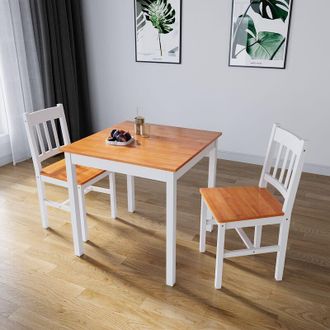 Elegant Lighting Elegant - Dinning Furniture Table with 2 chairs Honey Home & Restaurants