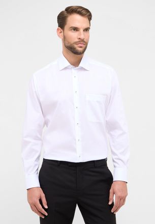 Eterna Langarmhemd ETERNA COMFORT FIT, Herren, Gr. 46, Normalgr&ouml;ssen, weiss (wei&szlig;), Popeline, 100% Baumwolle, normal, Manschette, Hemden Langarmhemd, NON IRO