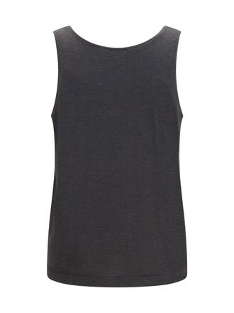 Brunello Cucinelli Womens Luminous Knit Tank Top Piombo