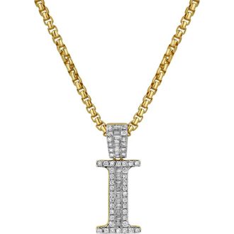 LuvMyJewelry I Initial Diamond Pendant 10K Yellow Gold - 0.60 Carats at Nordstrom