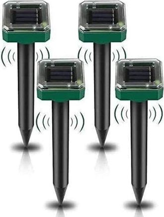 OEM Juego De 4 Repelentes Solares Ultras&oacute;nicos, Repelentes Solares Para Topos Y Ratones Para Uso Exterior En Jardines, Para Repeler Topos, Topillos, Ardil