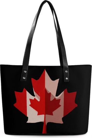 Generic Canadian Flag Maple Leaf Tote Bags for Women Cute Shoulder Purses Handbags