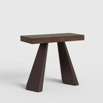 Itamoby Mesa Consola Extensible En Madera De Nogal 90x40-300cm Diamante Premium Noix