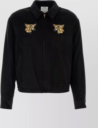 Visvim norad collared jacket embroidered front