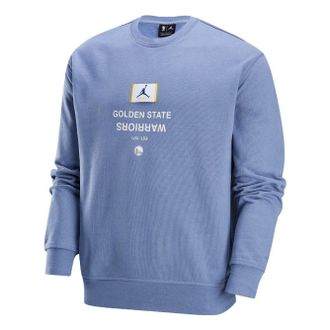Air Jordan Golden State Warriors Courtside NBA Fleece Crew-Neck Sweatshirt Asia Sizing Ashen Slate FV8348-493