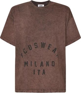 GCDS Gcds T-shirts en Polos Bordeaux - Heren - T-shirts - Rood - L - Tops