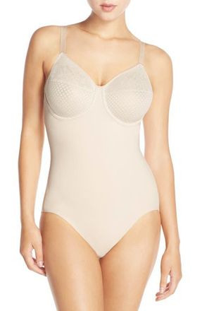 Wacoal Visual Effects Underwire Shaping Bodysuit in Sand at Nordstrom, Size 34Ddd
