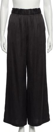 Z Supply Estate Luxe Sheen Wide Leg Pant In Black