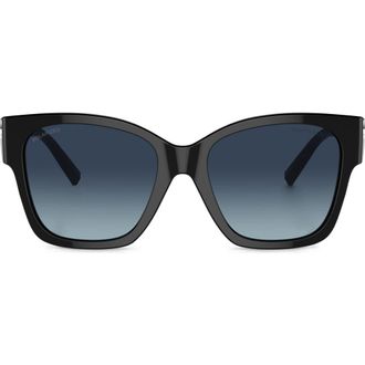 Tiffany & Co. 54mm Gradient Polarized Square Sunglasses in Black at Nordstrom