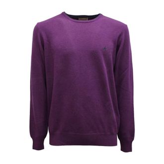 Brooksfield Wool Jumper Purple Made in Italy