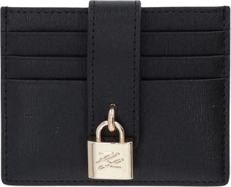 Karl Lagerfeld K/Autograph Kaarthouder - Dames - Portefeuilles - Zwart - ONE Size - Leer - Accessoires