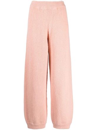 BASERANGE ribbed knitted trousers - Pink