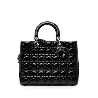 Dior Pre-owned Dior Large Patent Cannage Lady Dior Ladies 5ZO44AP02CV8WXPT
