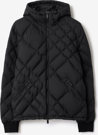 Burberry Check-stitch Nylon Doversgreen Puffer Jacket