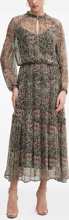 Hoss Intropia floral-embellished maxi dress - Green