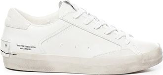 Crime London Witte Sneakers met Su&egrave;de Details - Dames - Sneakers - Wit - 37 EU - Su&egrave;de - Schoenen