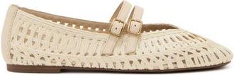 Reiss Elizabeth Woven Mary Jane Flat in Off White at Nordstrom, Size 10.5Us