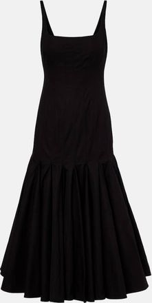 Jacquemus Vestido midi Agave de popel&iacute;n de algod&oacute;n