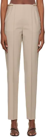 【Nensi Dojaka】 Mid-riseワイドレッグシルクパンツ THE WIDE-LEG SILK-BLEND TROUSERS シルクブレンドワイドレッグ