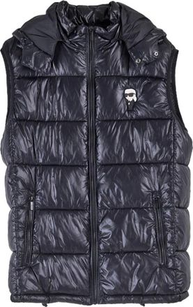 Karl Lagerfeld Lichtgewatteerde mouwloze jas - Heren - Bodywarmers - Zwart - L - Jassen
