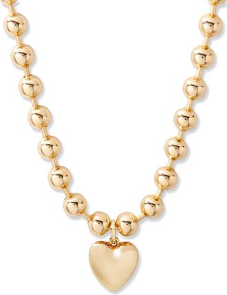 Brook & York Ruby Heart Pendant Necklace in Gold at Nordstrom