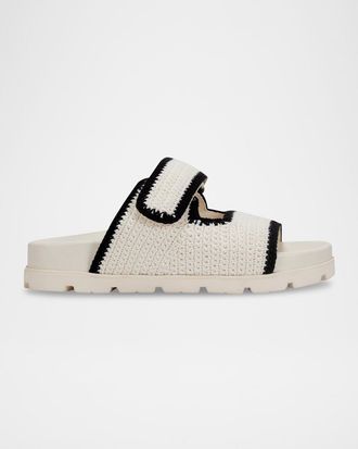 Marc Fisher Brinley Crochet Grip Sporty Slide Sandals