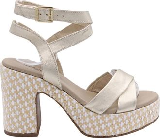 Nero Giardini Rasquin High Heel Sandal - Dames - Sandalen met hakken - Geel - 36 EU - Schoenen