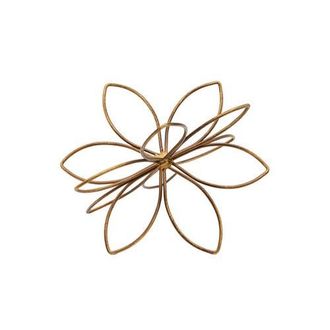 Foreside Home And Garden Open Flower Decorative Accent Bronze Metal in Brown at Nordstrom