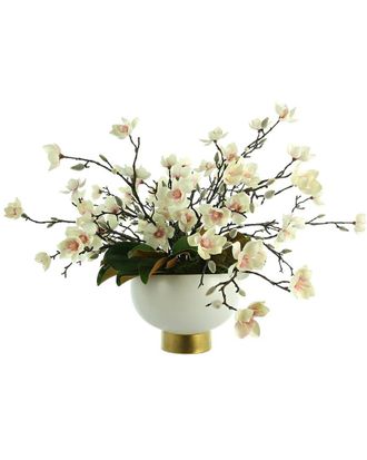 Creative Displays Inc. White Butterfly Magnolia & Leaves Floral Arrangement