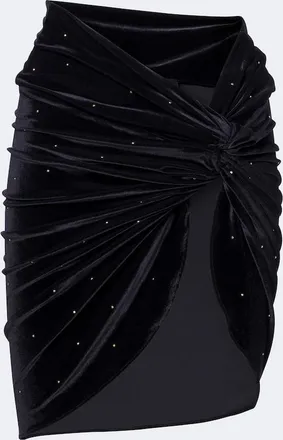 Balmain Pareo de terciopelo con adornos