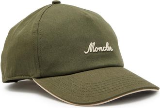 Moncler Logo-embroidered Cotton cap - Khaki - One Size