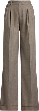 Ralph Lauren Wilva Full Length Pleated - Dames - Wijde Broeken - Beige - XS - Broeken
