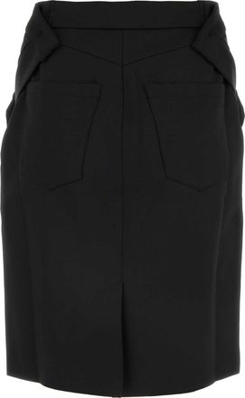 Coperni Womens Black Stretch Polyester Blend Skirt Gonne