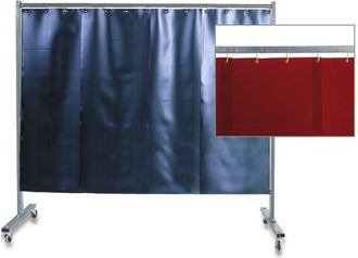 Kemper Biombo De 1 Pieza Con Cortina Lama, Mejor Protecci&oacute;n Contra Radiaciones, Proyecciones De Soldadura Y Salpicaduras Kemper Rojo