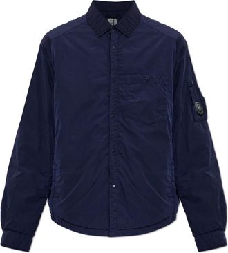 C.P. Company Ge&iuml;soleerd jack met zakken - Heren - Zomerjassen - Blauw - M - Leer - Jassen