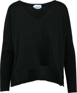 Be You Black V-Neck Cashmere Sweater