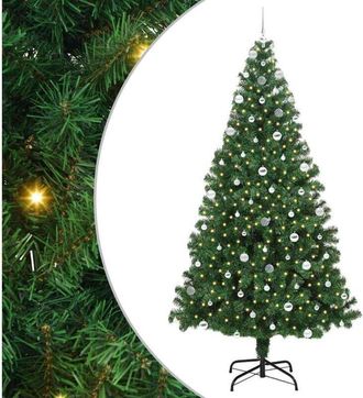 vidaXL Árbol de Navidad artificial Verde 240 cm PVC y Acero y Plástico vidaXL