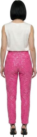 Dolce & Gabbana Womens Pink Elastane Casual Pants