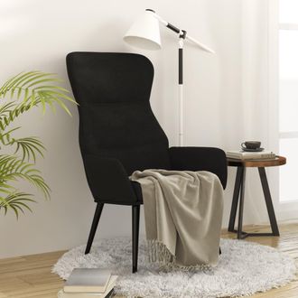 vidaXL Sill&oacute;n De Relax De Tela Negro Vidaxl