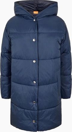 HUGO BOSS Womens Polly Short Puffer Jacket - Navy - Size: 14