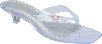 True Religion Jelly Thong Strap Heel in Clear at Nordstrom, Size 10