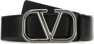 Valentino Garavani VLogo Signature Riem - Heren - Riemen - Zwart - 105 CM - Leer - Accessoires