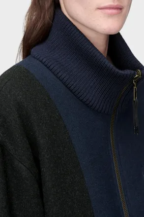 Maison Margiela Spliced Wool Bomber Jacket - Blue