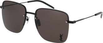 Saint Laurent Womens Sunglasses Sl312 M Black Metal Black-Black-Black Black/black/black
