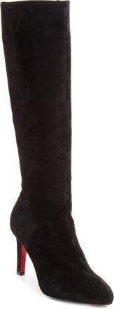 Christian Louboutin Fannylove Knee High Boot in Bk01 Black at Nordstrom, Size 39.5
