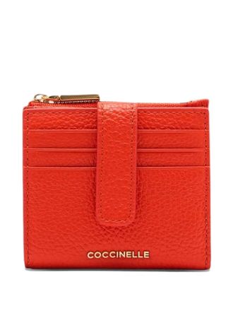 Coccinelle metallic logo wallet - Rosso